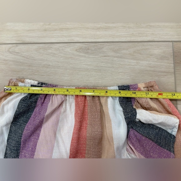 Forever 21 High Low Skirt Large Long Striped Ruffle Boho Cottagecore - Picture 11 of 11